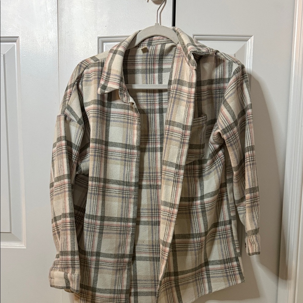 Plaid Button-Up Shirt